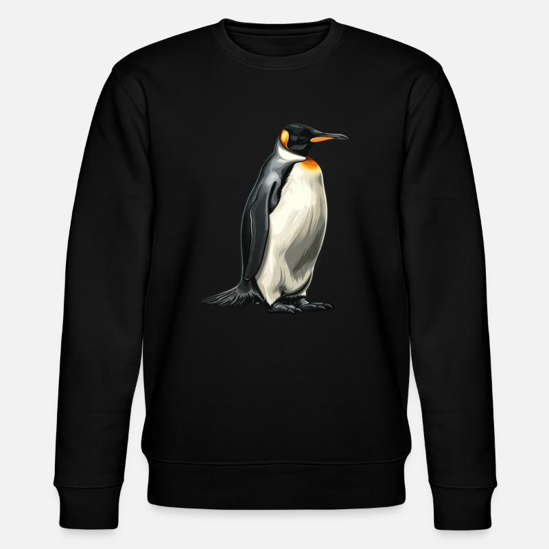 Penguin Kawaii Penguin Cute - Stanley/Stella CHANGER Unisex Organic Sweatshirt - black