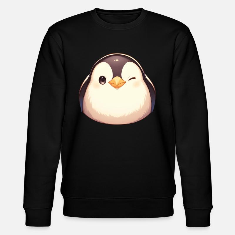 Penguin Kawaii Penguin Cute - Stanley/Stella CHANGER Unisex Organic Sweatshirt - black
