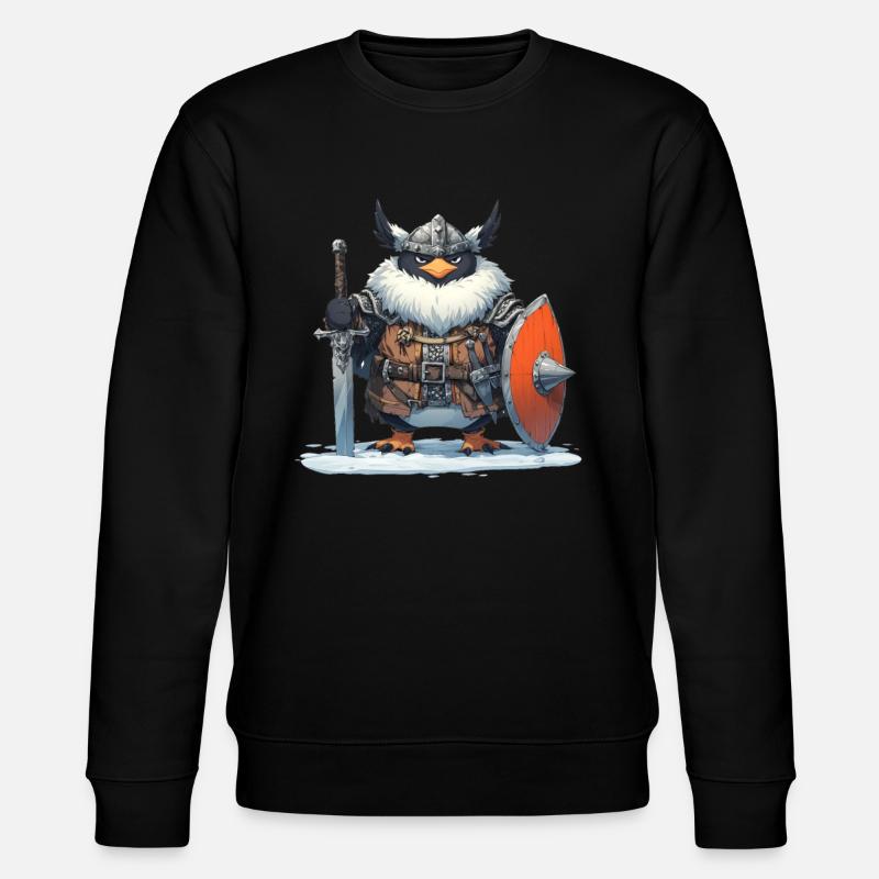 Pingouin Viking Kawaii Pingouin mignon - Sweat bio CHANGER Stanley/Stella Unisexe - noir