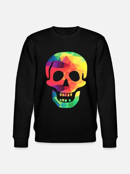 Colourful skull - Stanley/Stella CHANGER Unisex Organic Sweatshirt - black