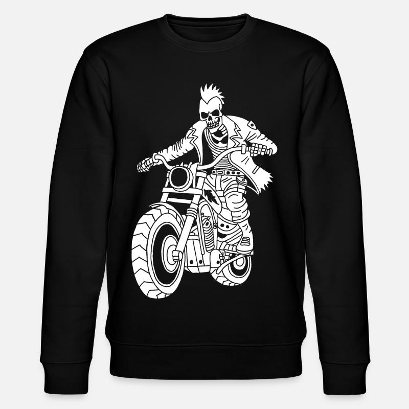 The White Biker from Hell - Stanley/Stella CHANGER Unisex Organic Sweatshirt - black