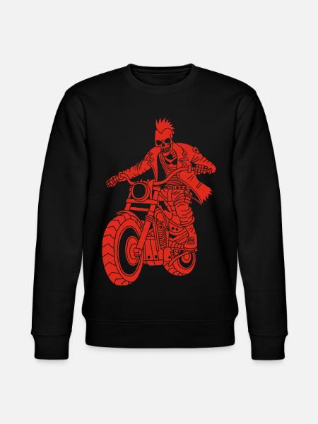 The Red Biker from Hell - Stanley/Stella CHANGER Unisex Organic Sweatshirt - black