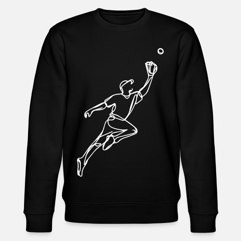 Baseball player drawing - Stanley/Stella CHANGER Unisex Organic Sweatshirt - black