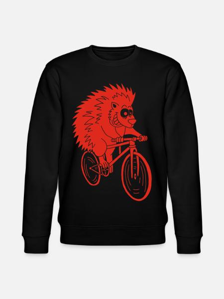 hérisson rouge à vélo - Sweat bio CHANGER Stanley/Stella Unisexe - noir