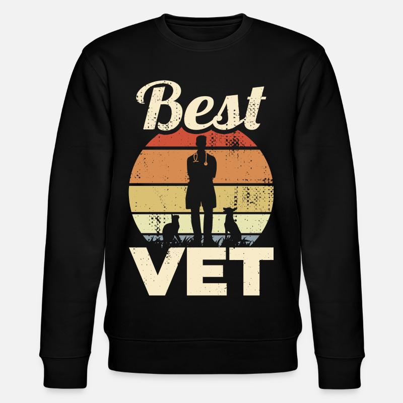 Bester Tierarzt - Stanley/Stella Unisex Bio-Sweatshirt CHANGER  - Schwarz