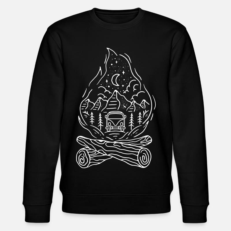 Nachtwald Vanlife Panorama - Stanley/Stella Unisex Bio-Sweatshirt CHANGER - Schwarz