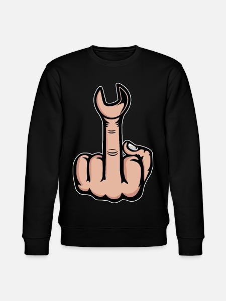 Middle Finger Stinger Finger Wrench - Stanley/Stella CHANGER Unisex Organic Sweatshirt - black