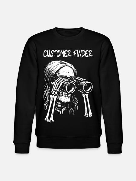 Customer Finder Skeleton Binoculars Design Rock - Stanley/Stella CHANGER Unisex Organic Sweatshirt - black
