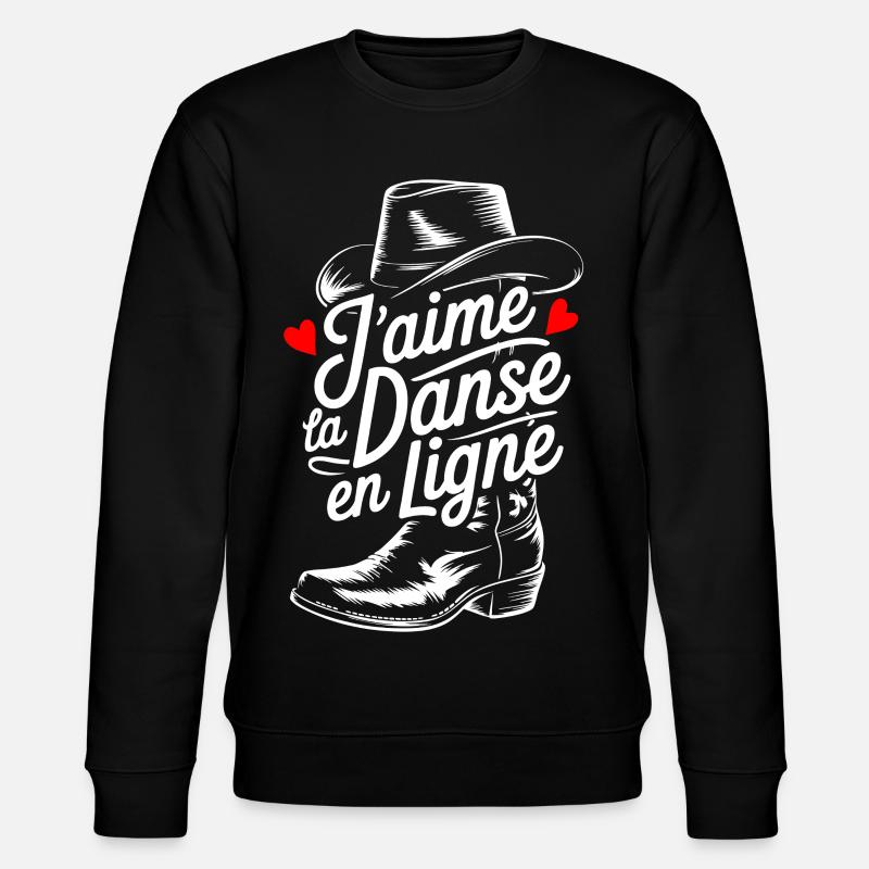 Line Dancing Cowboy Love Boots - Stanley/Stella Unisex Bio-Sweatshirt CHANGER  - Schwarz