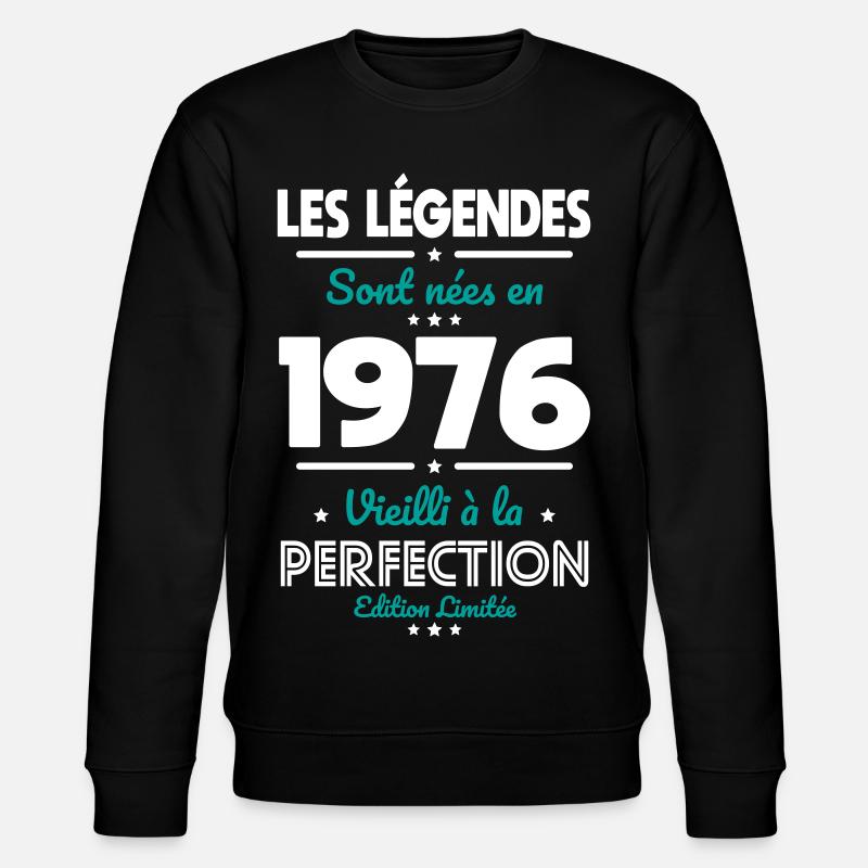 1976 – Legends – Perfekt gereift - Stanley/Stella Unisex Bio-Sweatshirt CHANGER  - Schwarz