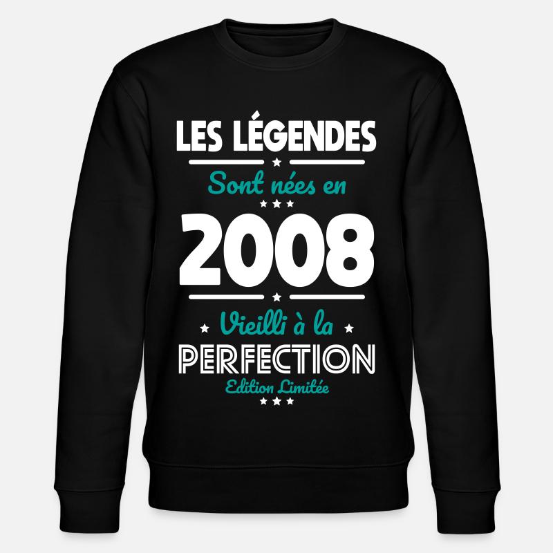 2008 – Legends – Perfekt gereift - Stanley/Stella Unisex Bio-Sweatshirt CHANGER  - Schwarz