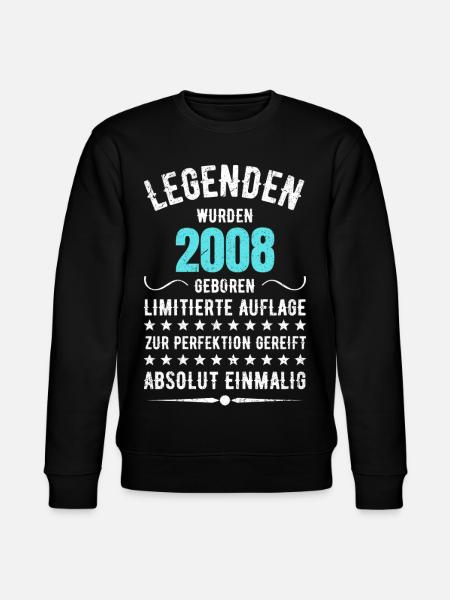 Limited Edition 2007 18th Birthday Gift - Stanley/Stella CHANGER Unisex Organic Sweatshirt - black
