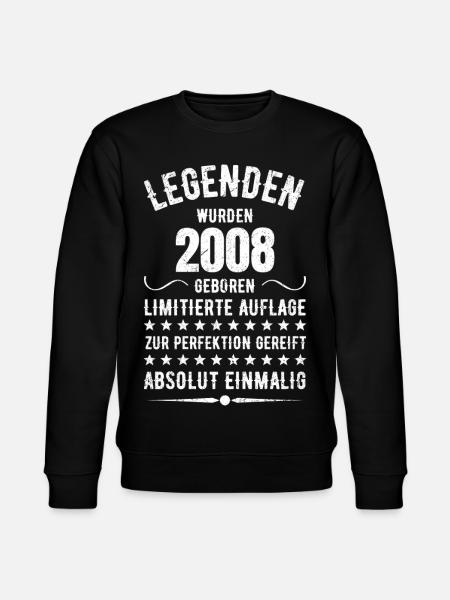 Limited Edition 2007 18th Birthday Gift - Stanley/Stella CHANGER Unisex Organic Sweatshirt - black