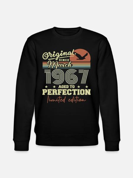 Birthday March 1967 - Stanley/Stella CHANGER Unisex Organic Sweatshirt - black