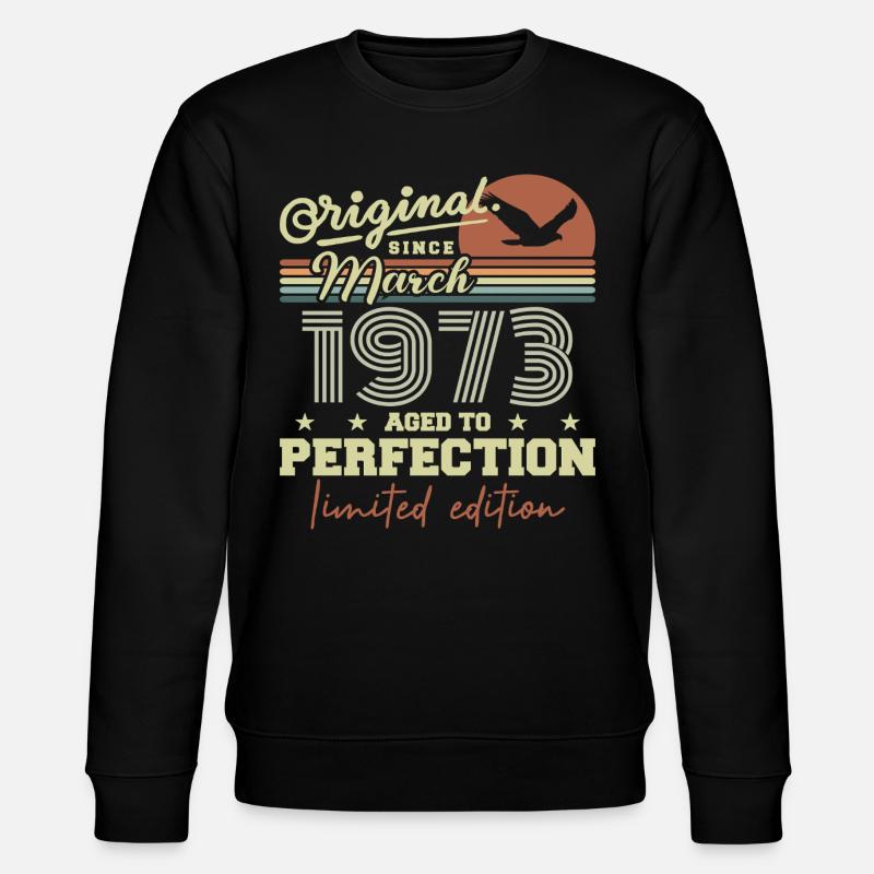 Anniversaire Mars 1973 - Sweat bio CHANGER Stanley/Stella Unisexe - noir