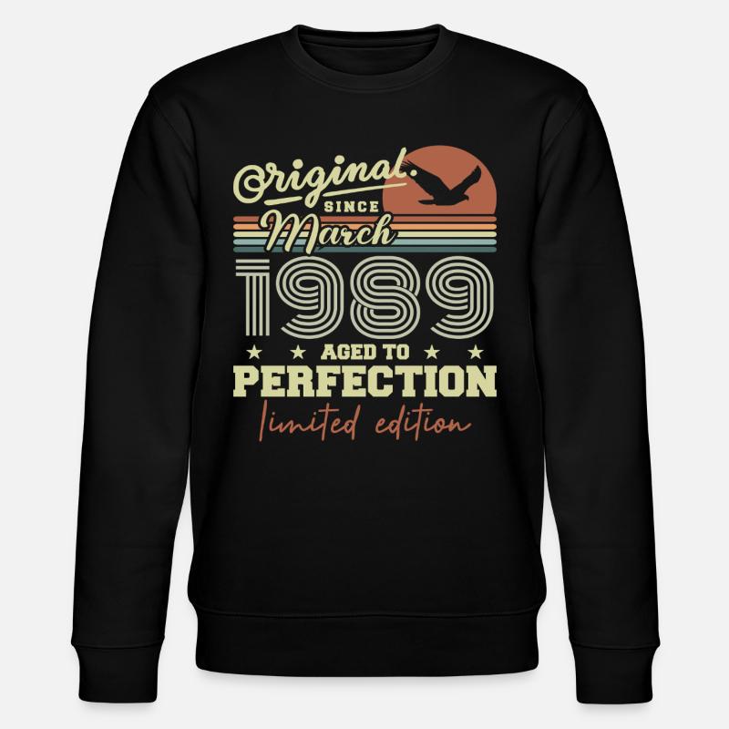 Anniversaire Mars 1989 - Sweat bio CHANGER Stanley/Stella Unisexe - noir