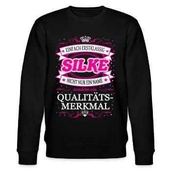 Qualitätsmerkmal Silke einfach Erstklassig - Stanley/Stella Unisex Bio-Sweatshirt CHANGER  - Schwarz - Vorne - Nik (191cm) & Marisol (170cm)