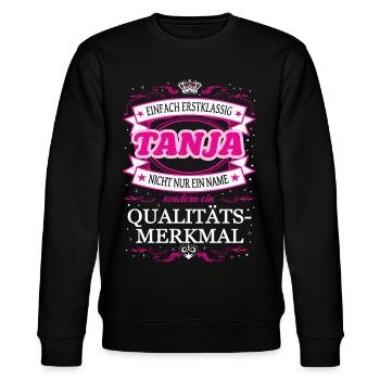 Caractéristique de qualité Tanja tout simplement de première classe - Sweat bio CHANGER Stanley/Stella Unisexe - noir - Devant - Nik (191cm) & Marisol (170cm)
