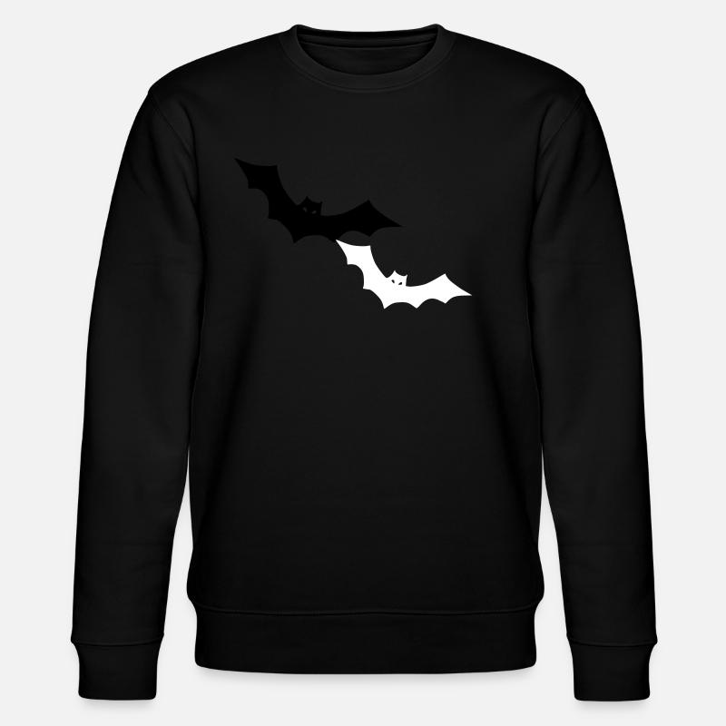 Fledermaus - Stanley/Stella Unisex Bio-Sweatshirt CHANGER  - Schwarz