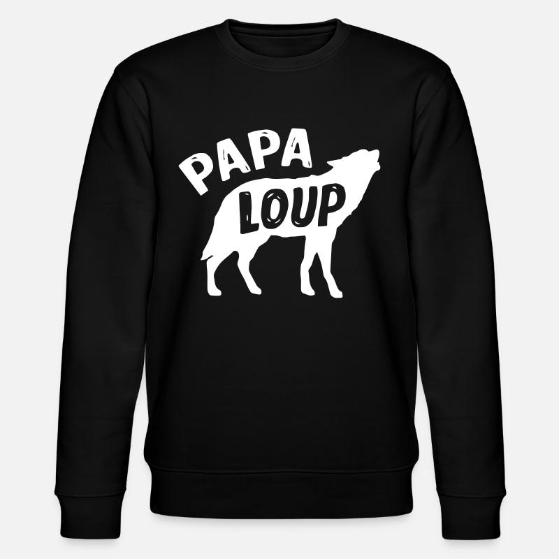 Dad wolf - Stanley/Stella CHANGER Unisex Organic Sweatshirt - black