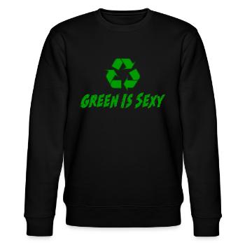 Green Is Sexy - Stanley/Stella CHANGER Unisex Organic Sweatshirt - black - Front - Nik (191cm) & Marisol (170cm)