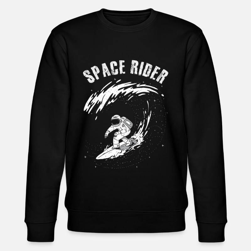 Surfender Astronaut Space Rider - Stanley/Stella Unisex Bio-Sweatshirt CHANGER  - Schwarz