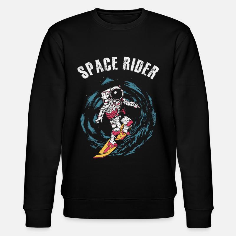 Surf Astronaute Space Rider Surfer - Sweat bio CHANGER Stanley/Stella Unisexe - noir