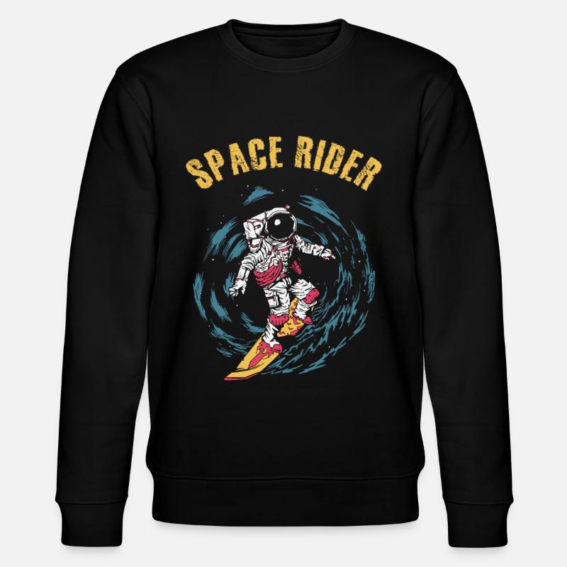Surf Astronaute Space Rider Surfer - Sweat bio CHANGER Stanley/Stella Unisexe - noir