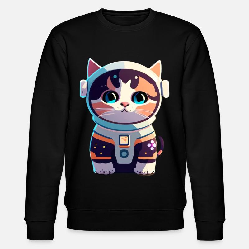 Niedlicher Chatstronaut #4 - Stanley/Stella Unisex Bio-Sweatshirt CHANGER  - Schwarz
