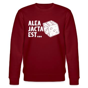 Alea jacta est Latin saying gift old language - Stanley/Stella CHANGER Unisex Organic Sweatshirt - burgundy - Front - Nik (191cm) & Marisol (170cm)