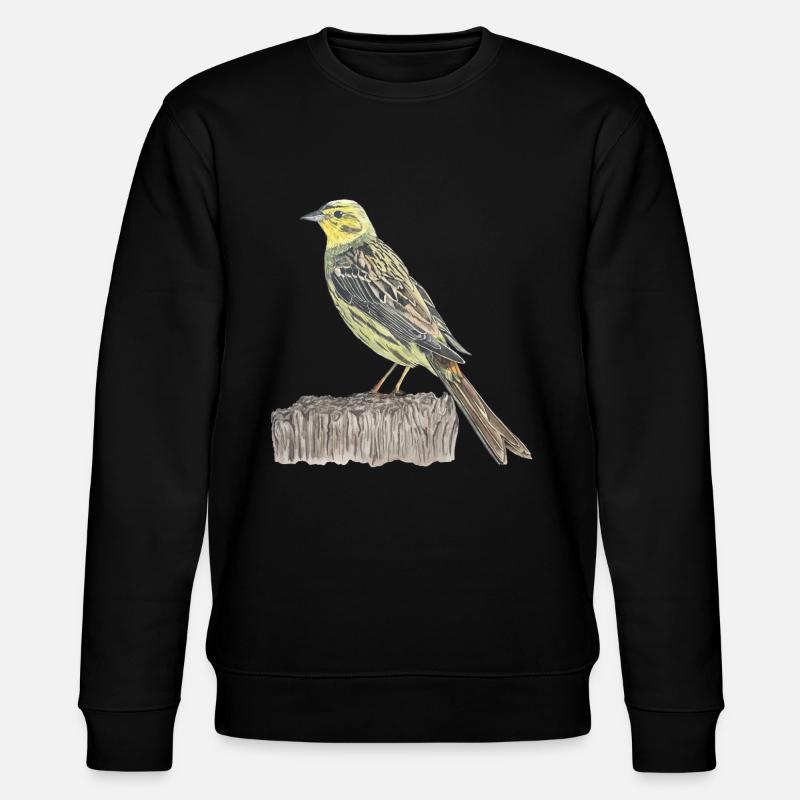 Goldammer Vogel - Stanley/Stella Unisex Bio-Sweatshirt CHANGER  - Schwarz