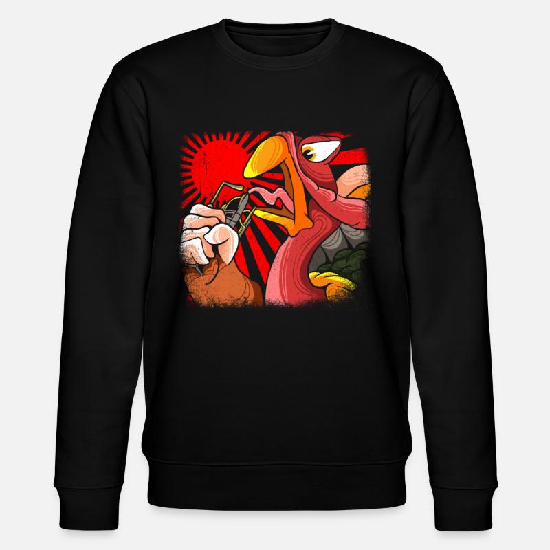 Gobblezilla Turkey Thanksgiving - Stanley/Stella Unisex Bio-Sweatshirt CHANGER  - Schwarz