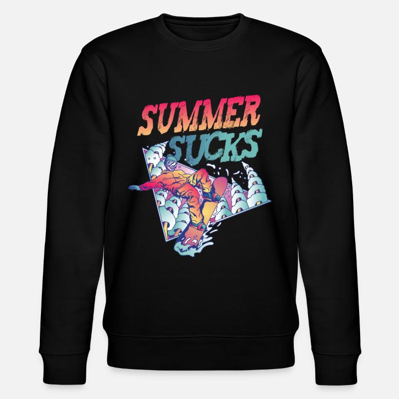 Summer Sucks Snowboarding - Stanley/Stella CHANGER Unisex Organic Sweatshirt - black