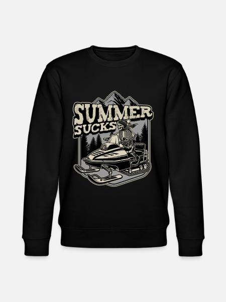 Summer Sucks Motorschlitten - Stanley/Stella Unisex Bio-Sweatshirt CHANGER  - Schwarz