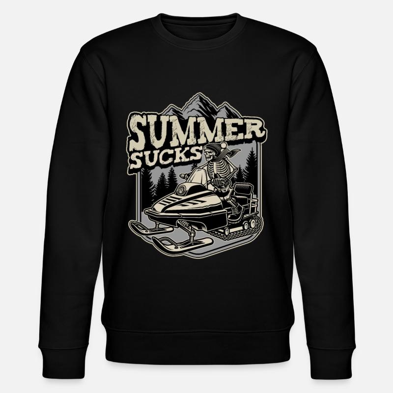 Summer Sucks Snowmobile - Stanley/Stella CHANGER Unisex Organic Sweatshirt - black