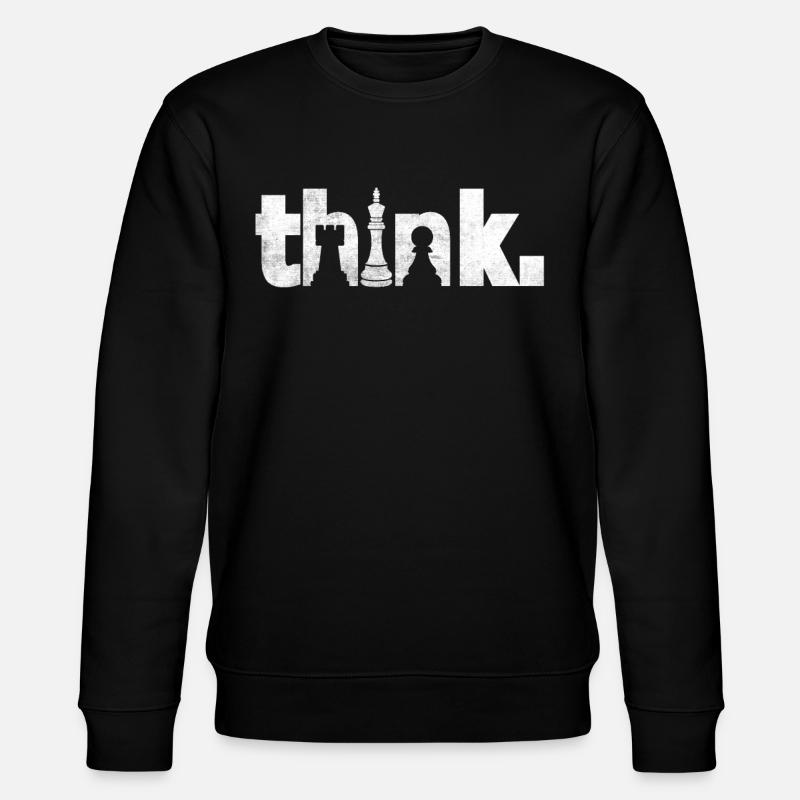 Think Funny Chess Player - Stanley/Stella Unisex Bio-Sweatshirt CHANGER  - Schwarz