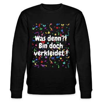 Karneval Kostüm lustiger Kostümersatz Fasching - Stanley/Stella Unisex Bio-Sweatshirt CHANGER  - Schwarz - Vorne - Nik (191cm) & Marisol (170cm)