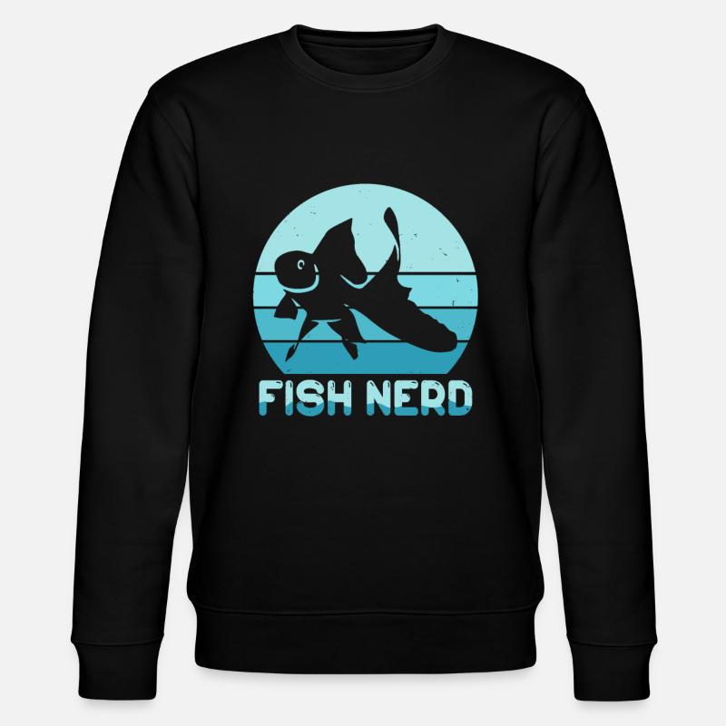 Funny Aquatic Fish Nerd - Stanley/Stella CHANGER Unisex Organic Sweatshirt - black