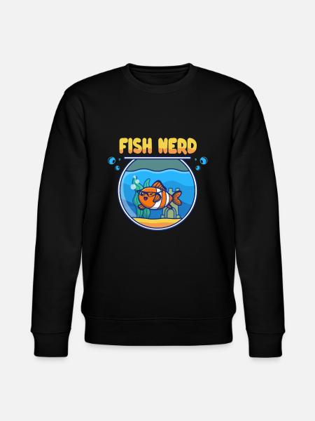 Funny Aquatic Fish Nerd - Stanley/Stella CHANGER Unisex Organic Sweatshirt - black