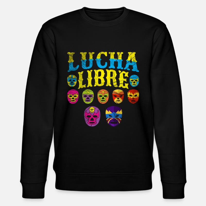Luchador Masks Lucha Libre - Stanley/Stella Unisex Bio-Sweatshirt CHANGER - Schwarz