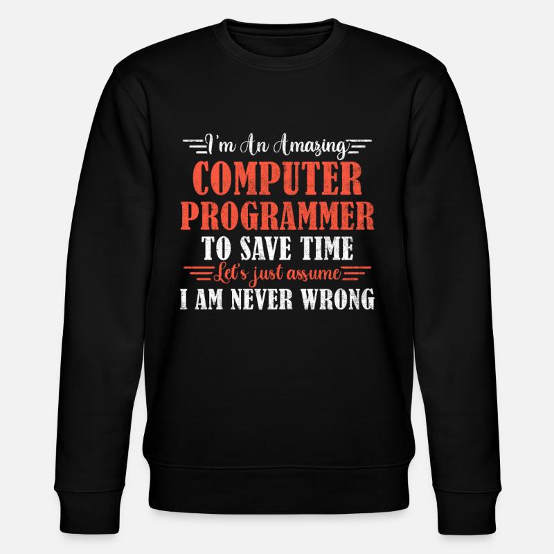 Awesome Computer Programmer - Stanley/Stella CHANGER Unisex Organic Sweatshirt - black