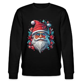 Weihnachtsmann - Stanley/Stella Unisex Bio-Sweatshirt CHANGER  - Schwarz - Vorne - Nik (191cm) & Marisol (170cm)