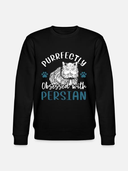 Purrfectly Obsessed With Persian - Stanley/Stella CHANGER Unisex Organic Sweatshirt - black