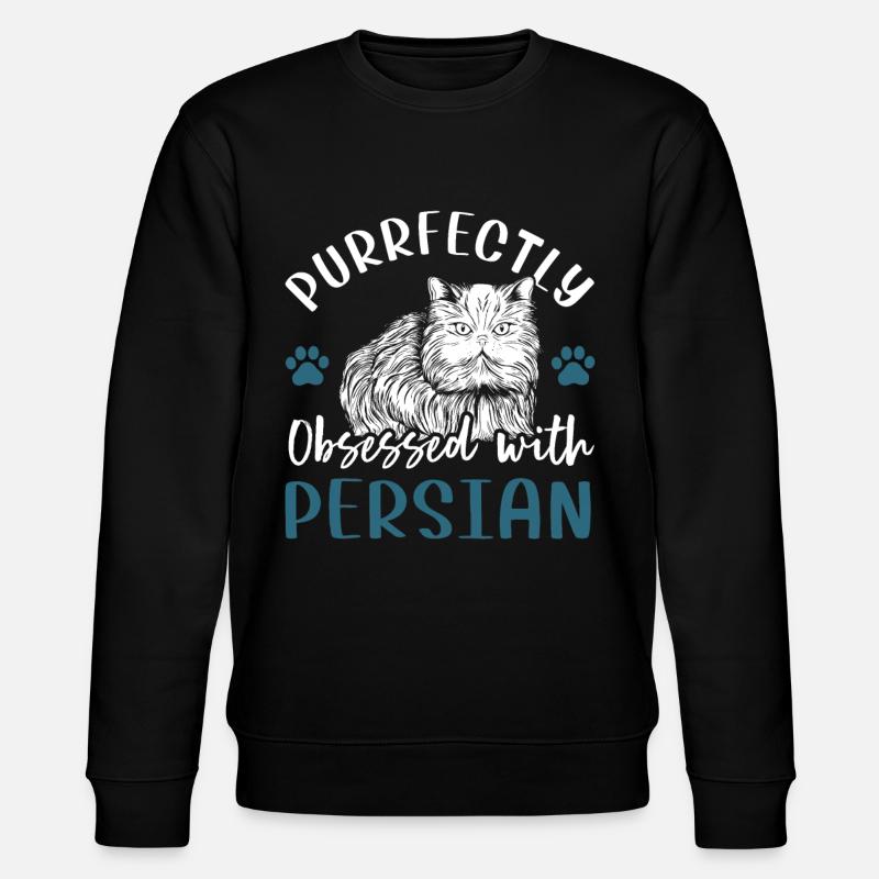 Purrfectly Obsessed With Persian - Stanley/Stella CHANGER Unisex Organic Sweatshirt - black