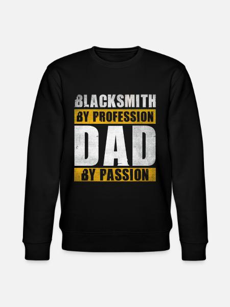 Dad By Passion Profession Blacksmith - Stanley/Stella CHANGER Unisex Organic Sweatshirt - black