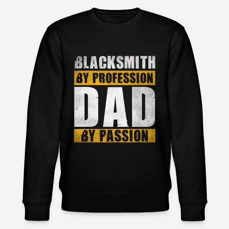 Dad By Passion Profession Blacksmith - Stanley/Stella CHANGER Unisex Organic Sweatshirt - black