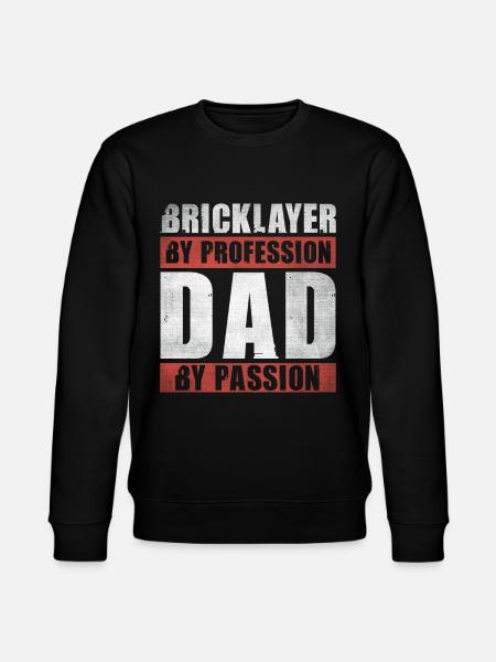 Dad By Passion Profession Bricklayer - Stanley/Stella Unisex Bio-Sweatshirt CHANGER  - Schwarz