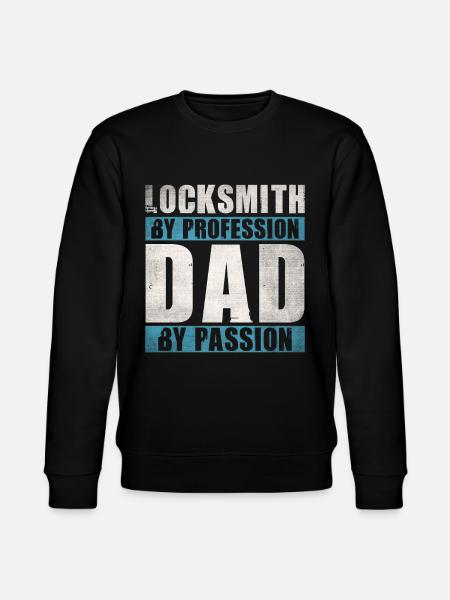 Dad By Passion Profession Locksmith - Stanley/Stella CHANGER Unisex Organic Sweatshirt - black