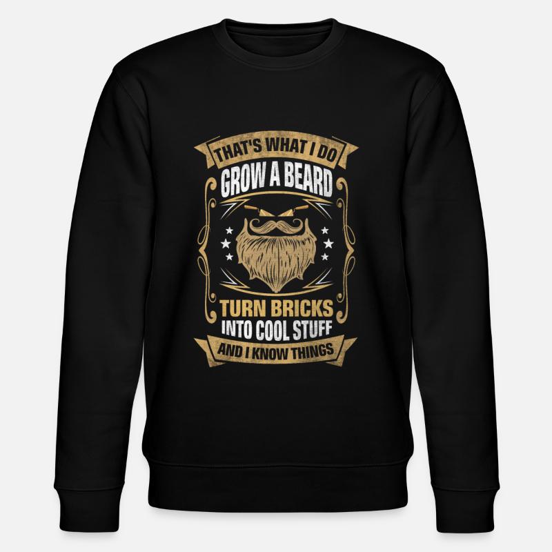 Bricks Into Cool Things Bricklayer - Stanley/Stella Unisex Bio-Sweatshirt CHANGER  - Schwarz
