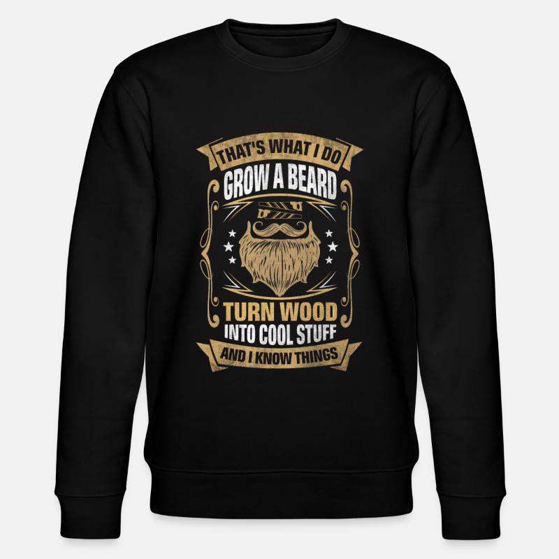 Wood Into Cool Things Carpenter - Stanley/Stella CHANGER Unisex Organic Sweatshirt - black